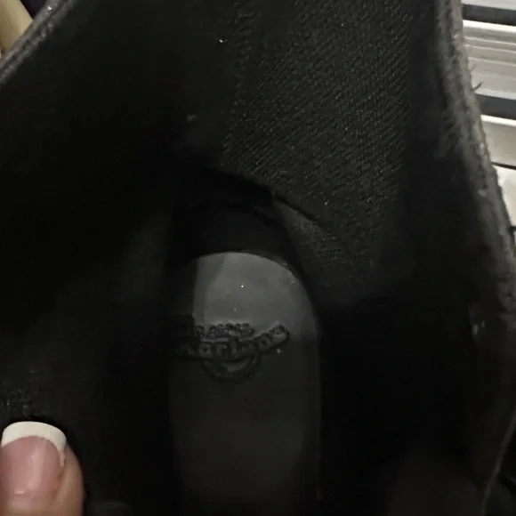 Dr. Martens Black Glitter Combat Boots - Picture 3 of 5